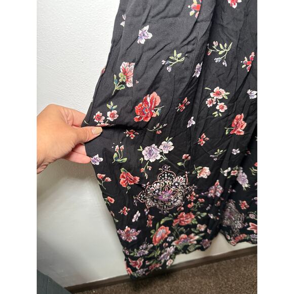 Angie floral maxi smocked sundress womens large bohemian boho fairy tropical - Picture 3 of 9